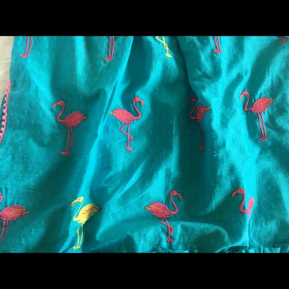 Embroidered flamingo dress for 2-3 years old - Picture 4 of 7